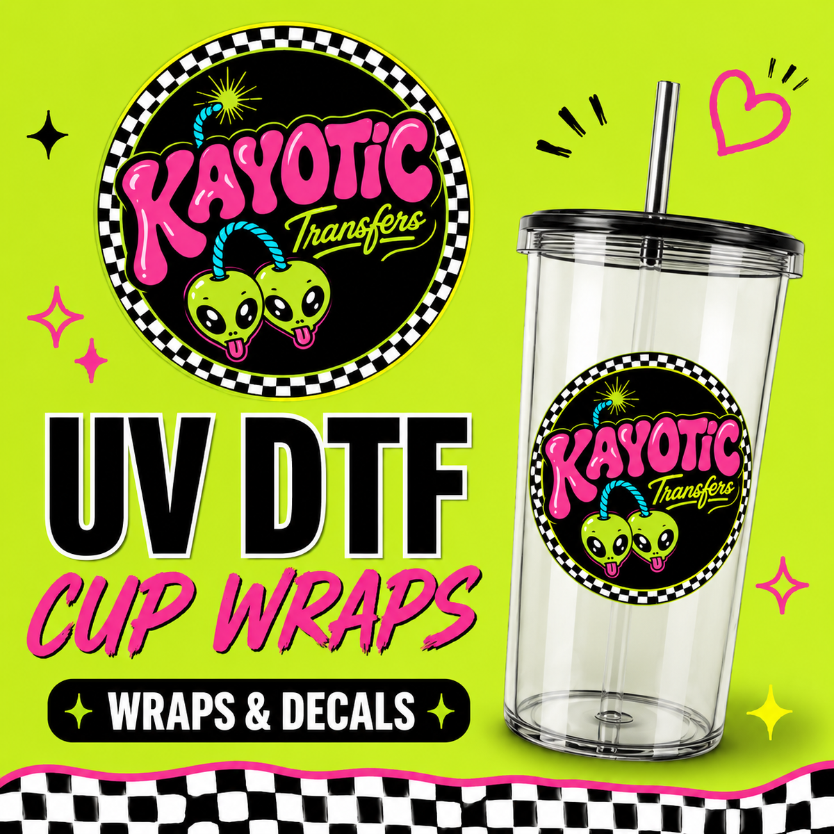 Uv DTF Cup Wraps & Decals