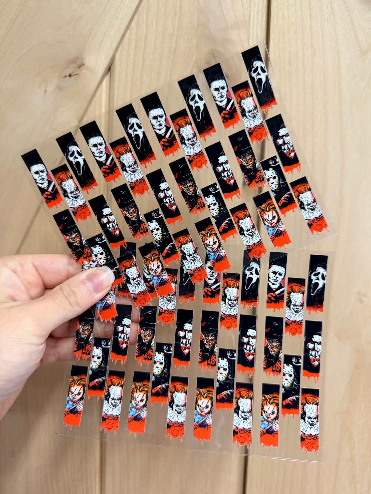 Uv DTF Pen & Bookmark wraps- 1 sheet 4 or 5pcs