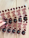 Uv DTF Pen & Bookmark wraps- 1 sheet 4 or 5pcs