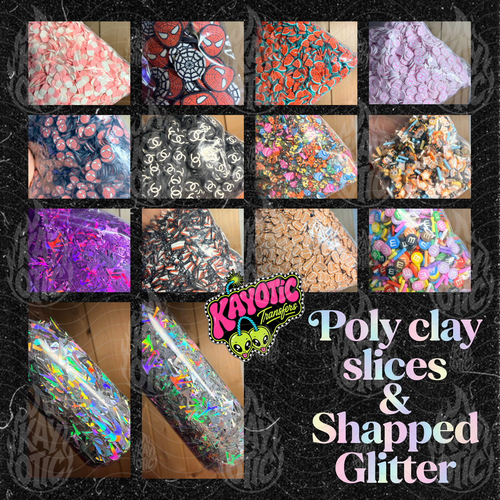 Poly clay & Shaped glitter