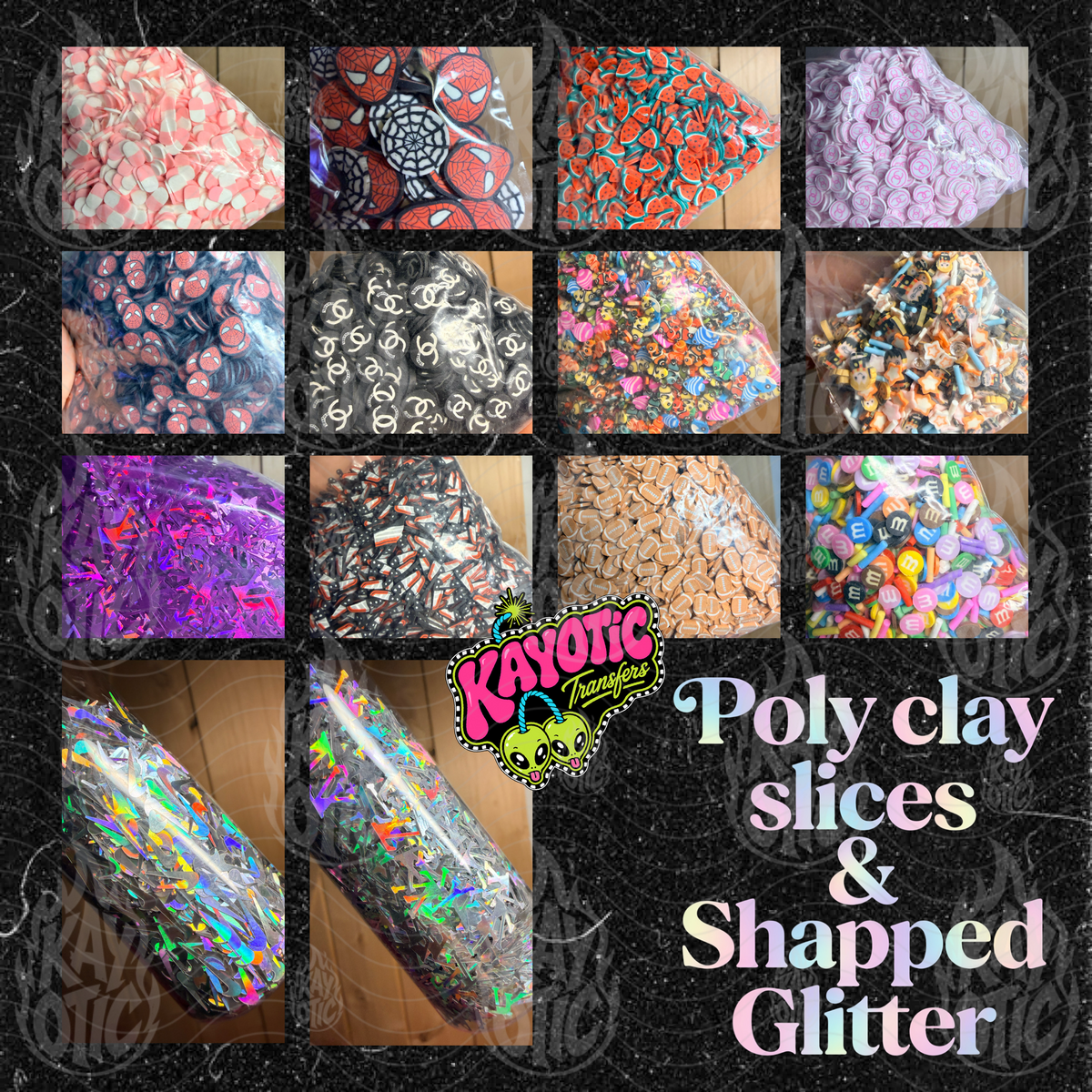 Poly clay & Shaped glitter